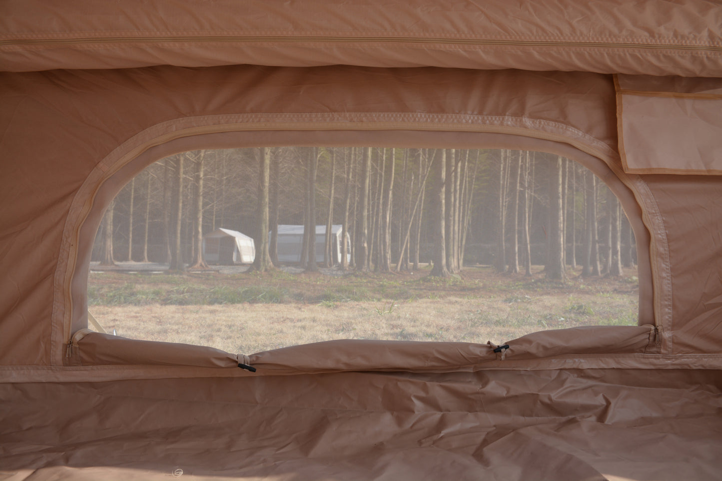 Inflatable Camping Tent - 9.8x13ft Waterproof Glamping Tent for 7-8 People - Beige