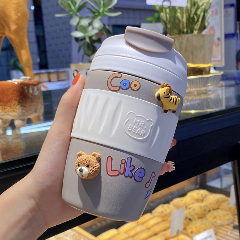 High-Value Stainless Steel Vacuum Flask with Straw - 370ml Portable Insulated Bottle