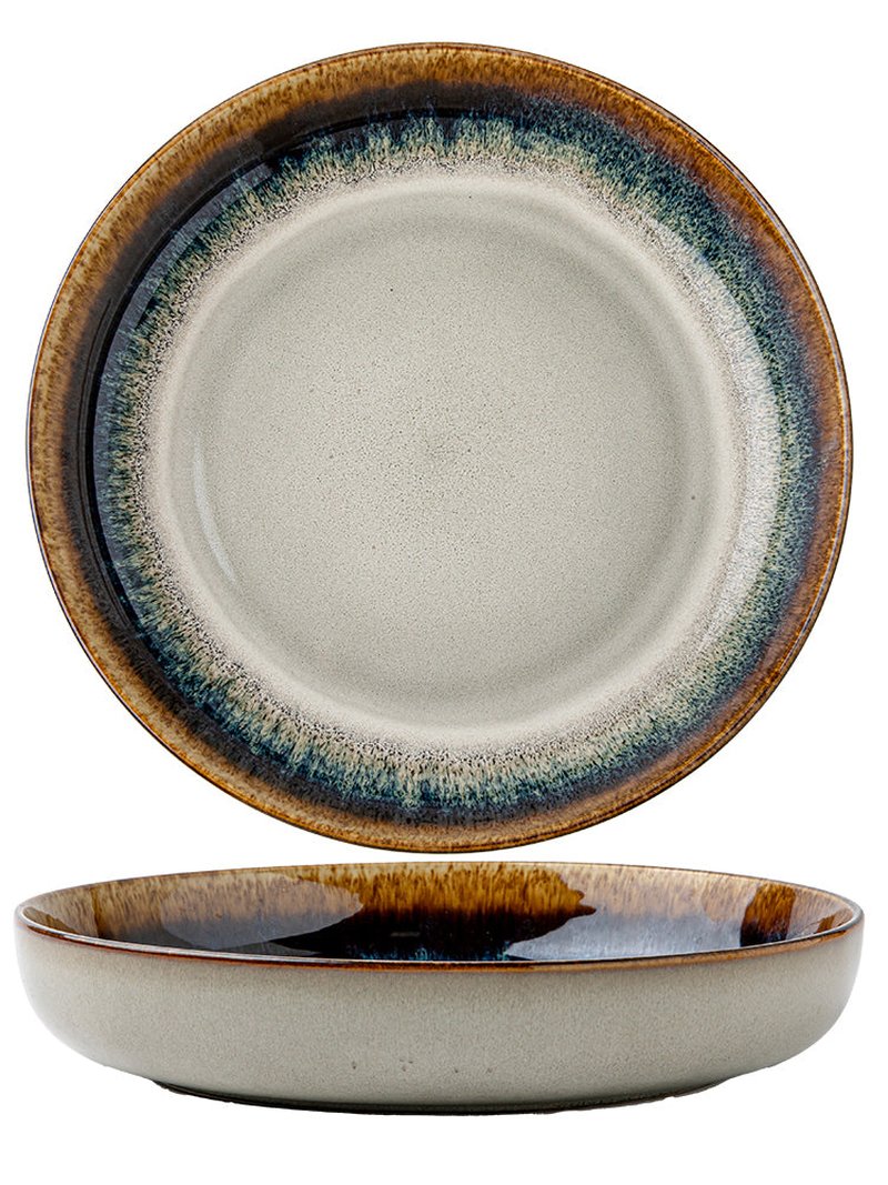 8.5 Inch Porcelain Deep Dinner Plate - Round Kitchen Tableware