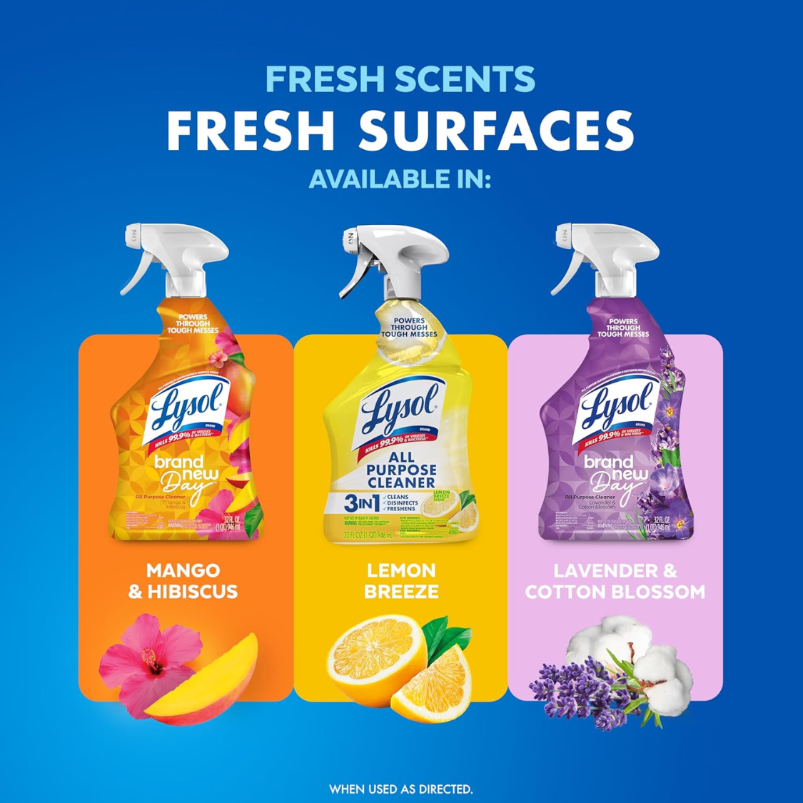 Multi-Purpose Disinfectant Cleaner Spray - Lemon Breeze Scent, 32 Fl Oz