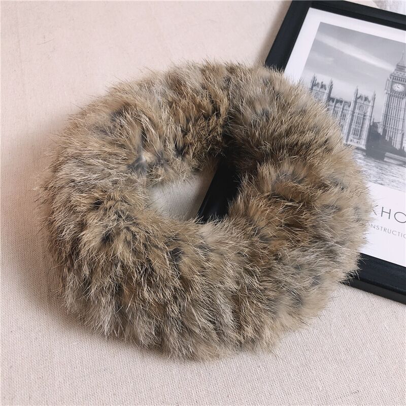 Rabbit Fur Visor Headband - Warm Winter Fashion