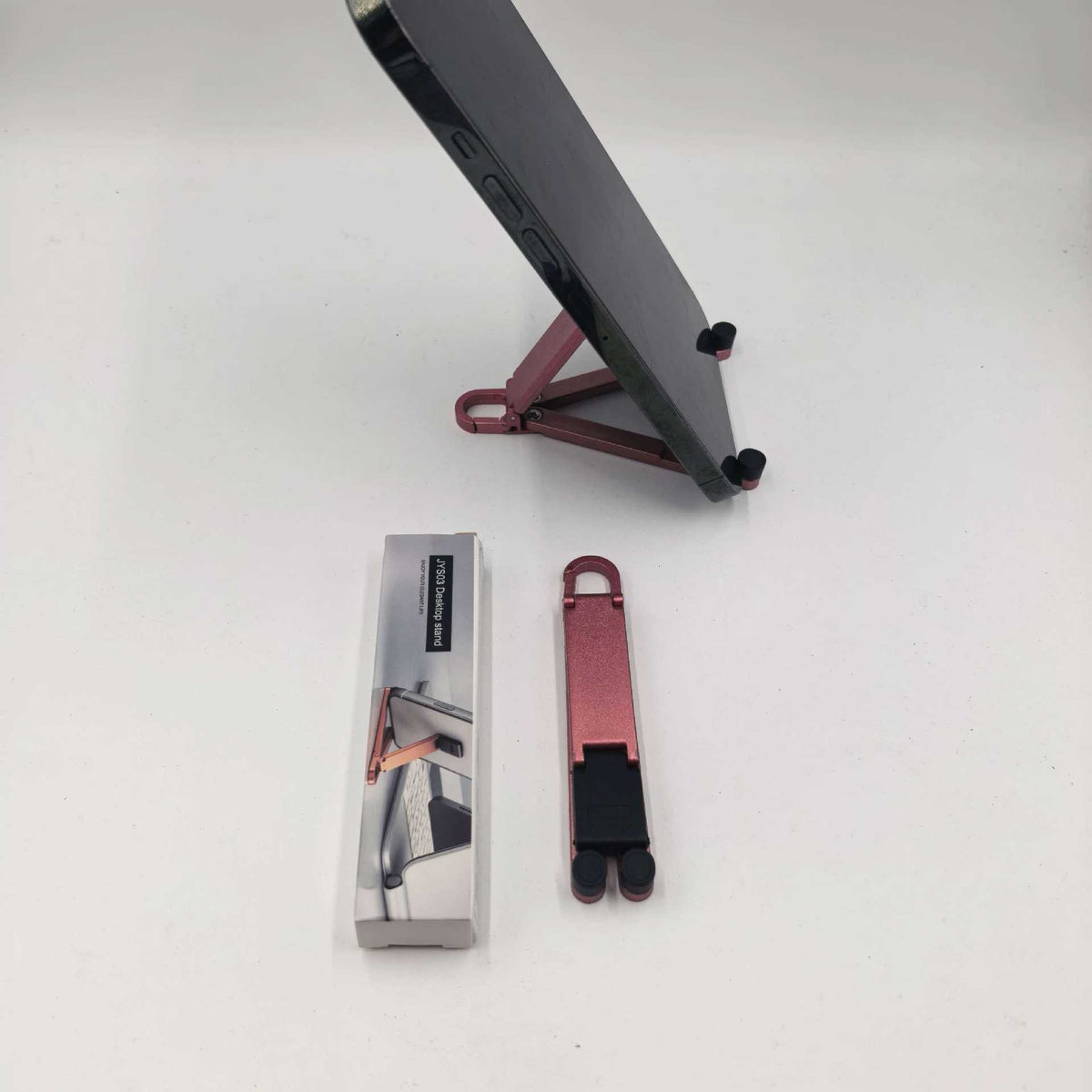 Mini Multi-Function Keychain Phone Stand and Hook - Portable Desk Organizer