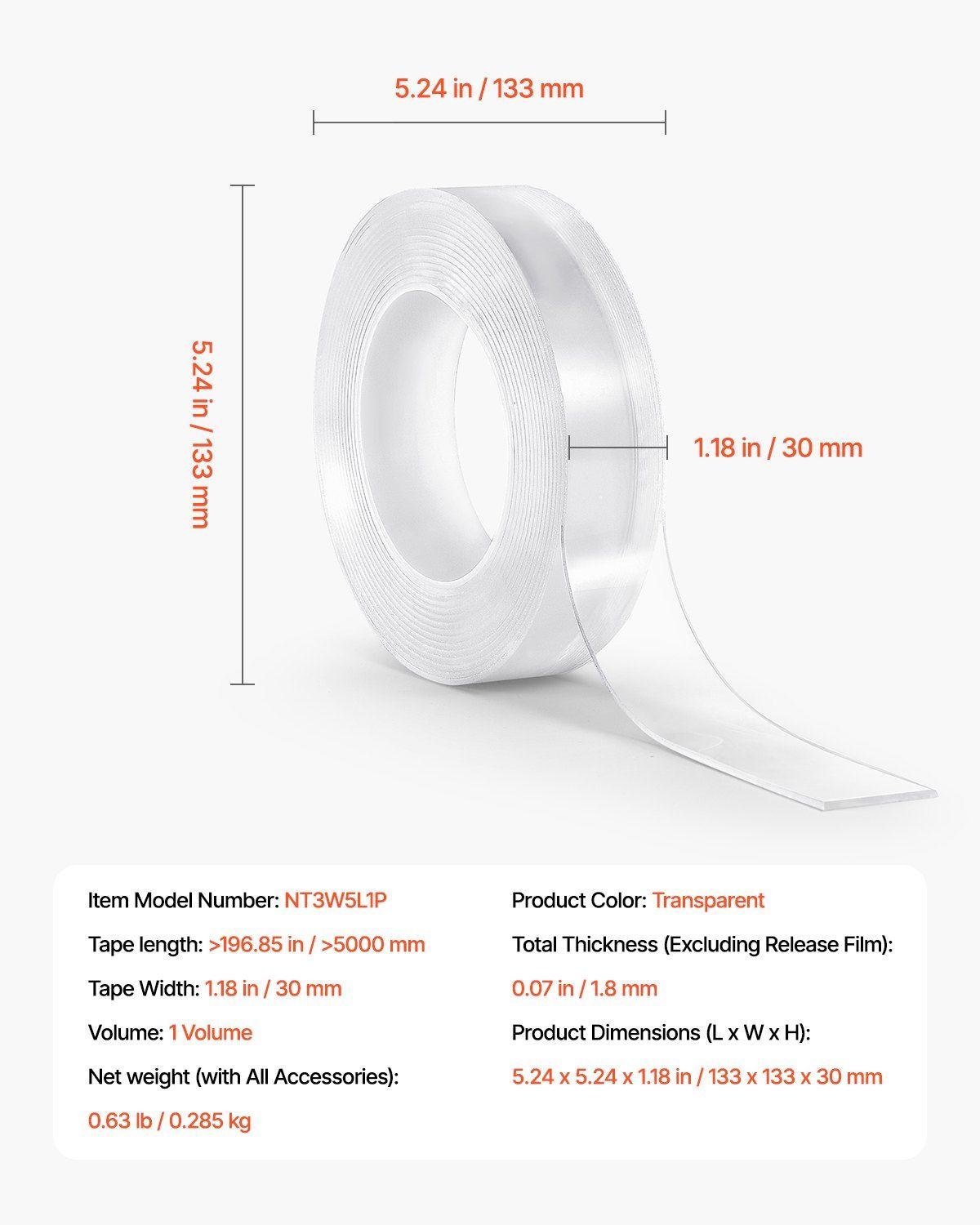 Double-Sided Tape - Waterproof & Heat-Resistant Adhesive for DIY