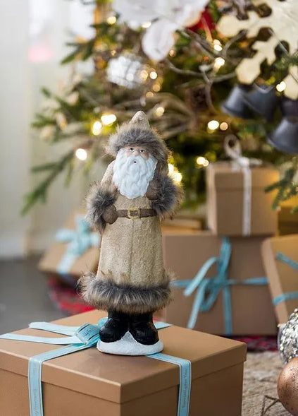 Christmas Gnome Decorations - Rustic Ceramic Holiday Ornaments