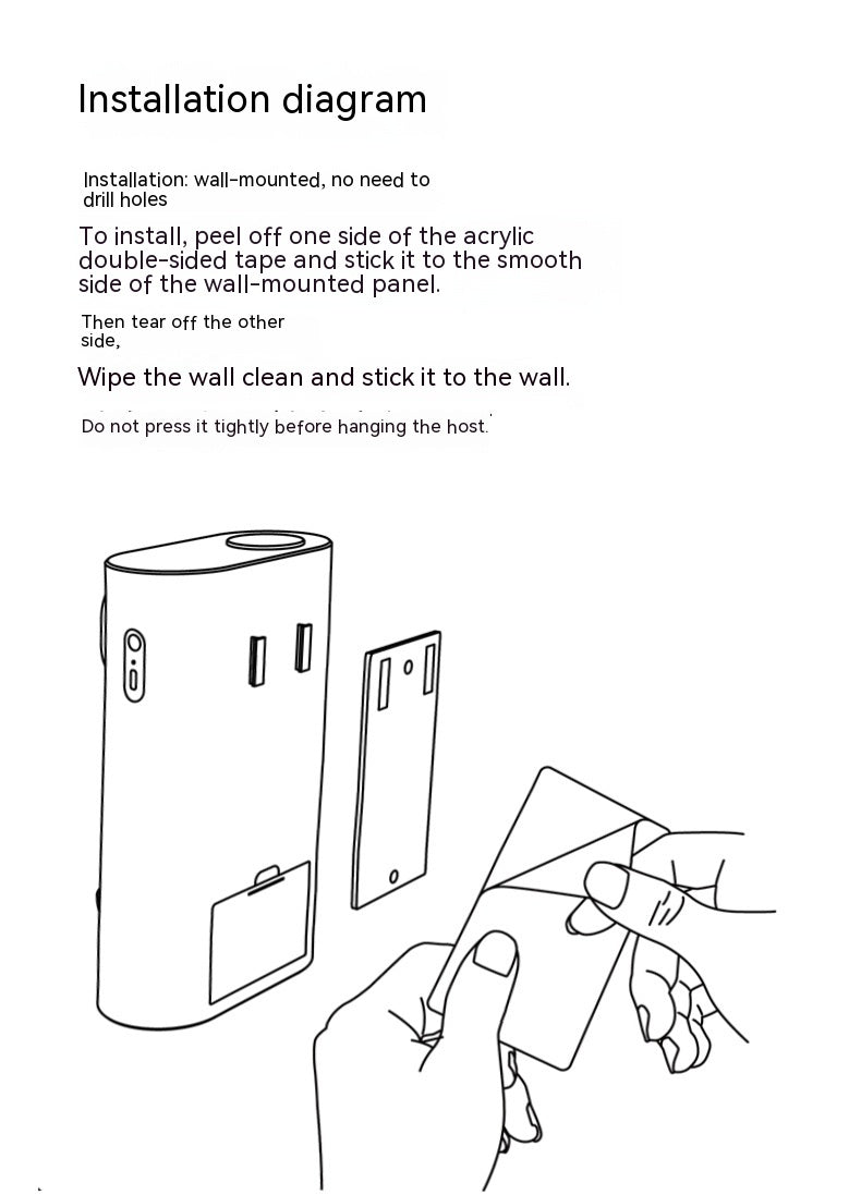 Automatic Touchless Mouthwash Dispenser Wall Mount, Adjustable & Punch-Free