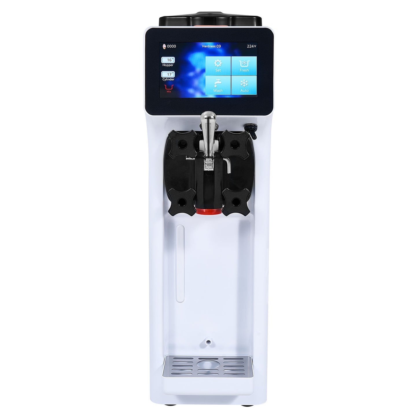 Commercial Ice Cream Machine 10.6 Qt/H Soft Serve Maker with Touch Screen