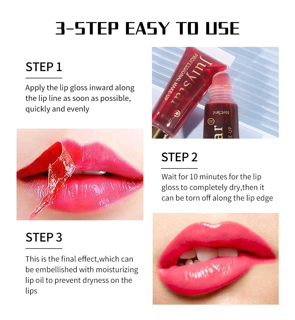 Matte Peel-Off Lip Stain - Long-Lasting Waterproof Lip Tattoo Tint