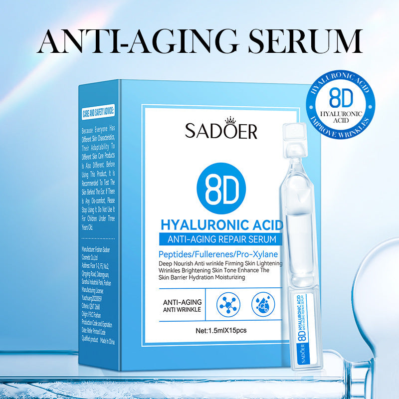 Hyaluronic Acid Anti-Wrinkle Facial Essence 1.5ml x 15pcs - Disposable Care Solution