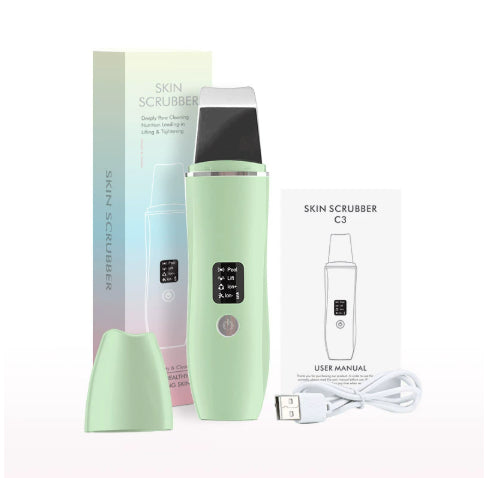 Ultrasonic Facial Skin Spatula Pore Cleansing Device
