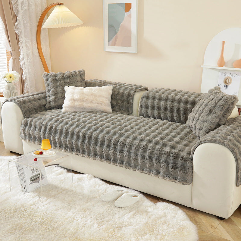 Warm Plush Bubble Pillowcase - Soft Square Pillow Cover for Home & Decor