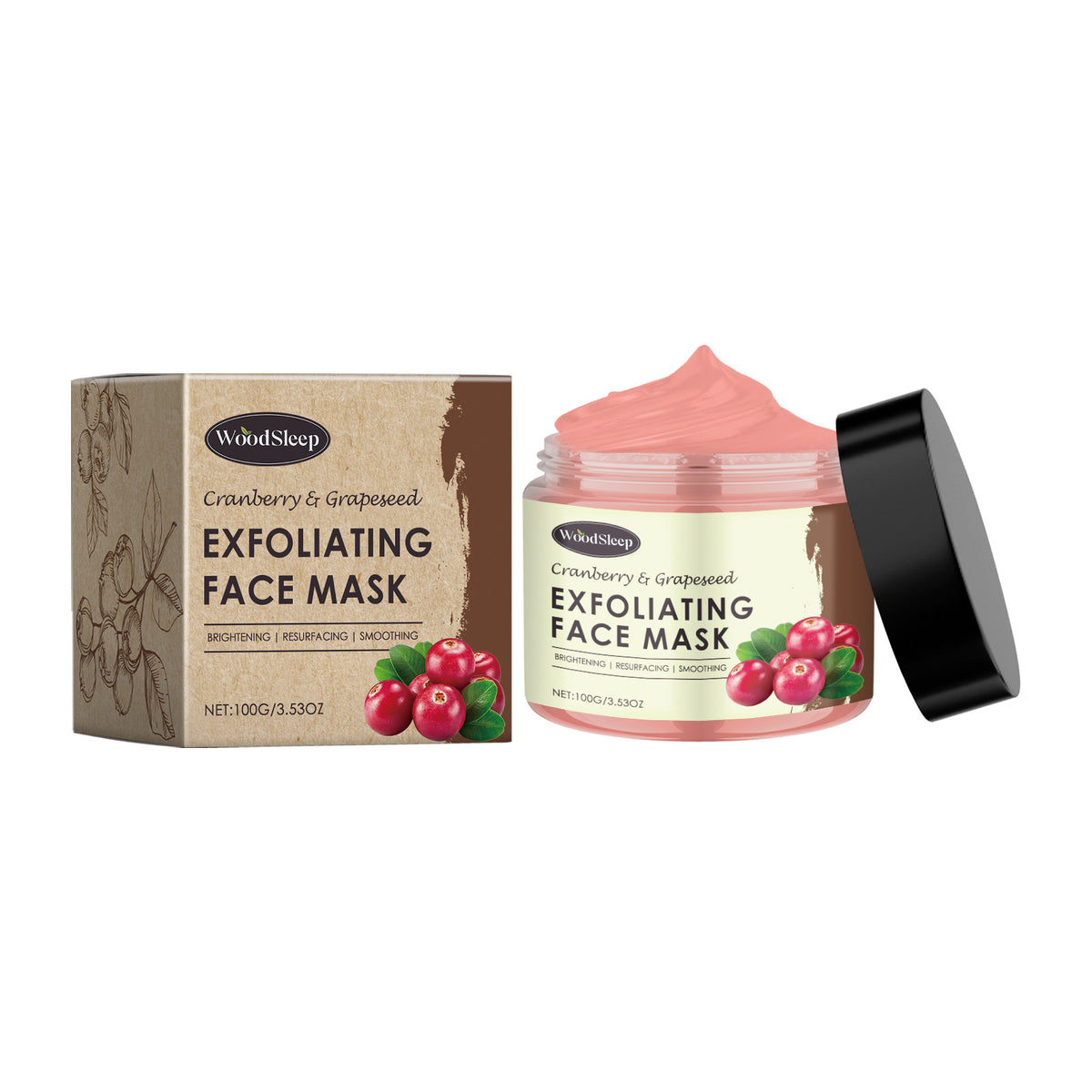 Cranberry Exfoliating Facial Mask 100g Hydrating & Gentle