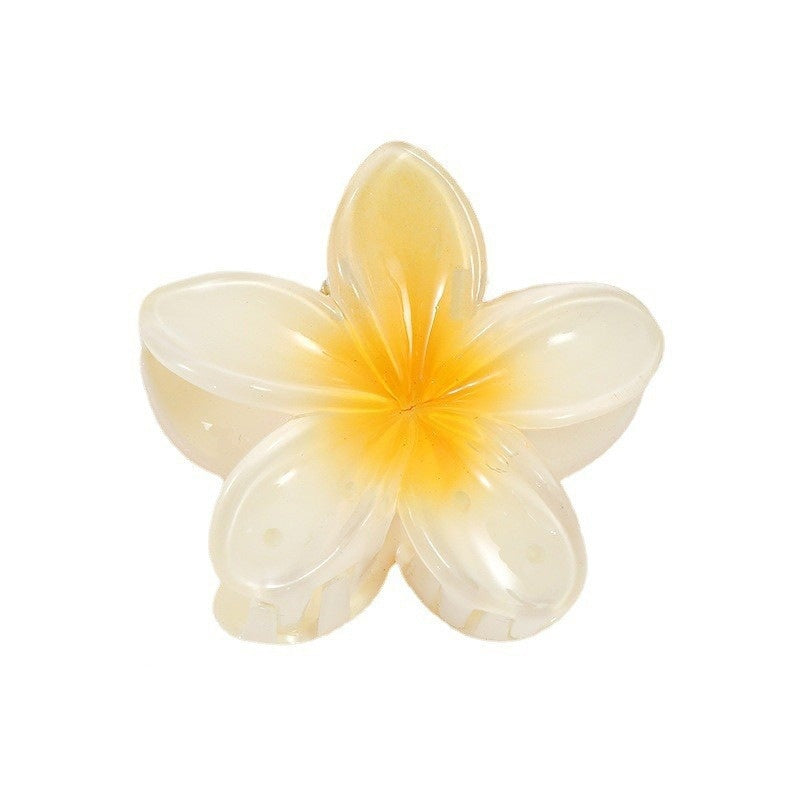 Flower Hair Clip with Egg Bauhinia Flower Back Spoon Grip - Multiple Colors