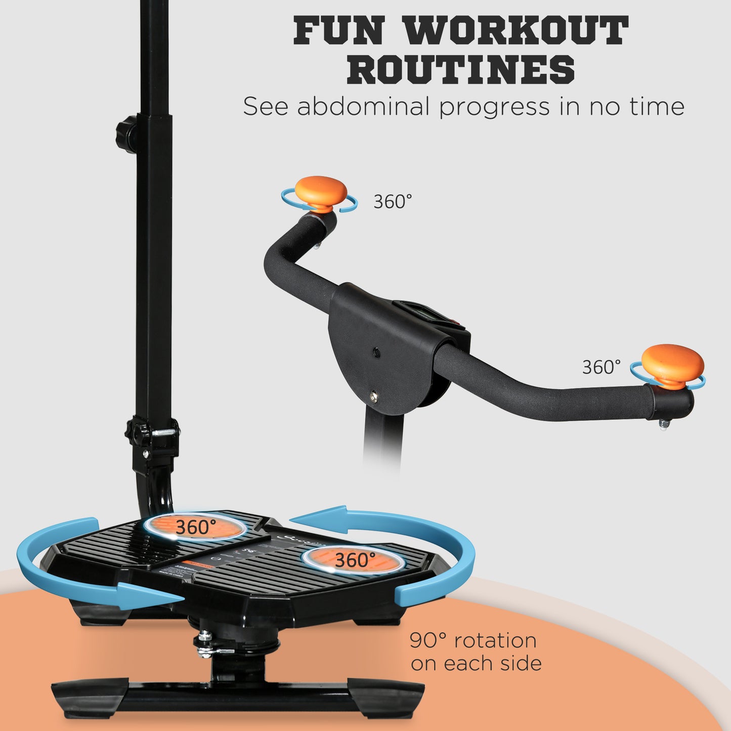 Foldable Ab Twister Board with LCD Display - Waist Trimming Equipment