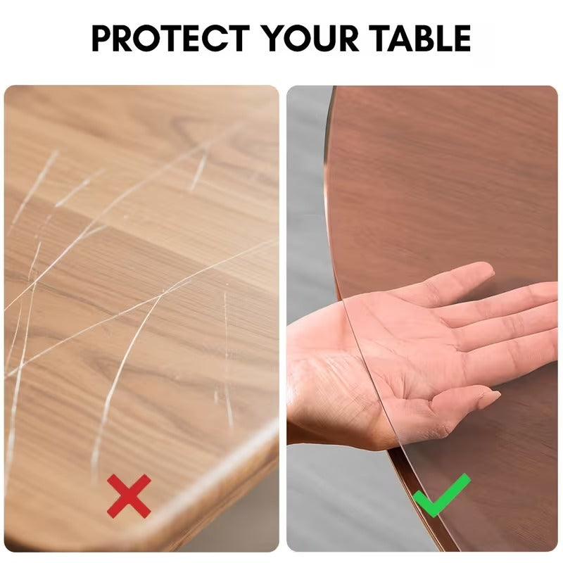 Waterproof Round PVC Table Cover - Heat Resistant Protector