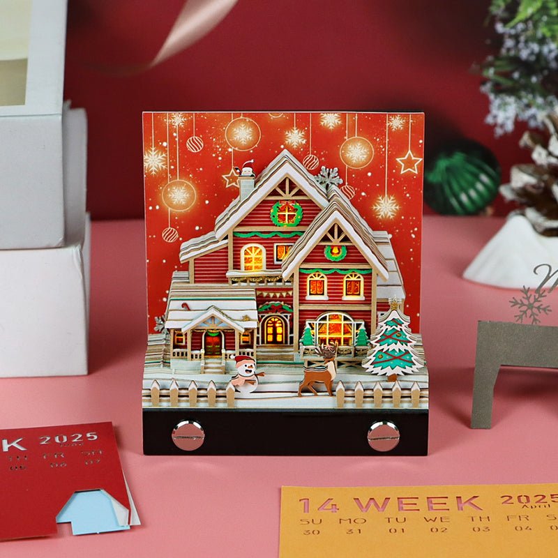 Christmas Snow House Calendar - Holiday Home Decor & Seasonal Planner