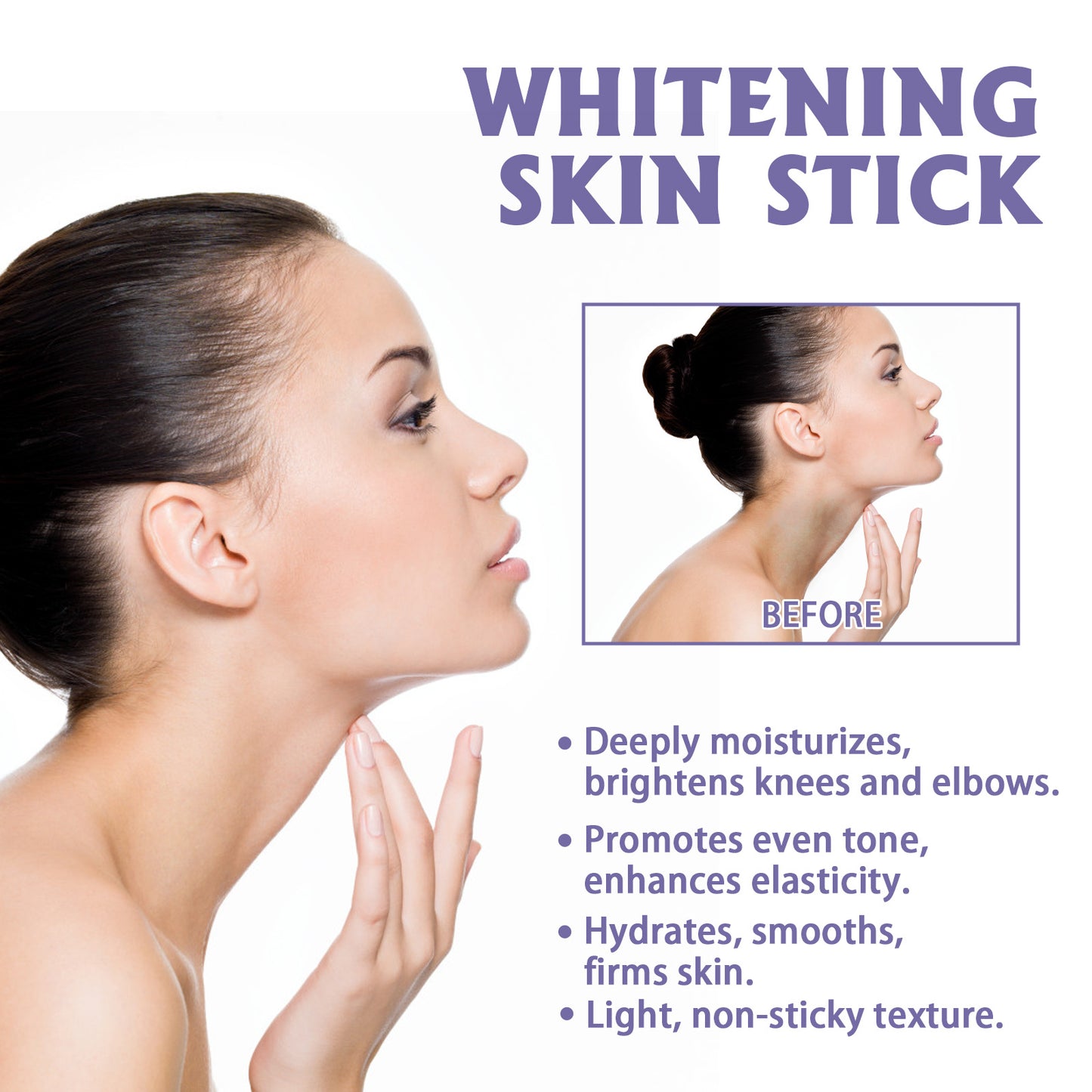 Skin Brightening Moisturizing Stick for Knees, Elbows, and Underarms
