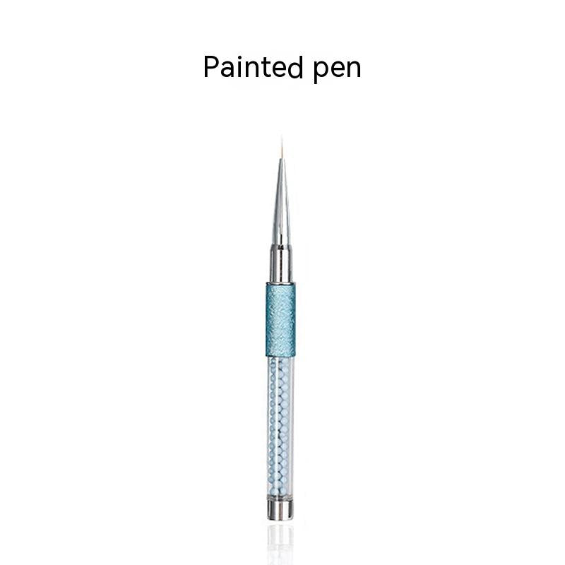 16-Piece Nail Art UV Pen Set with Rhinestones
