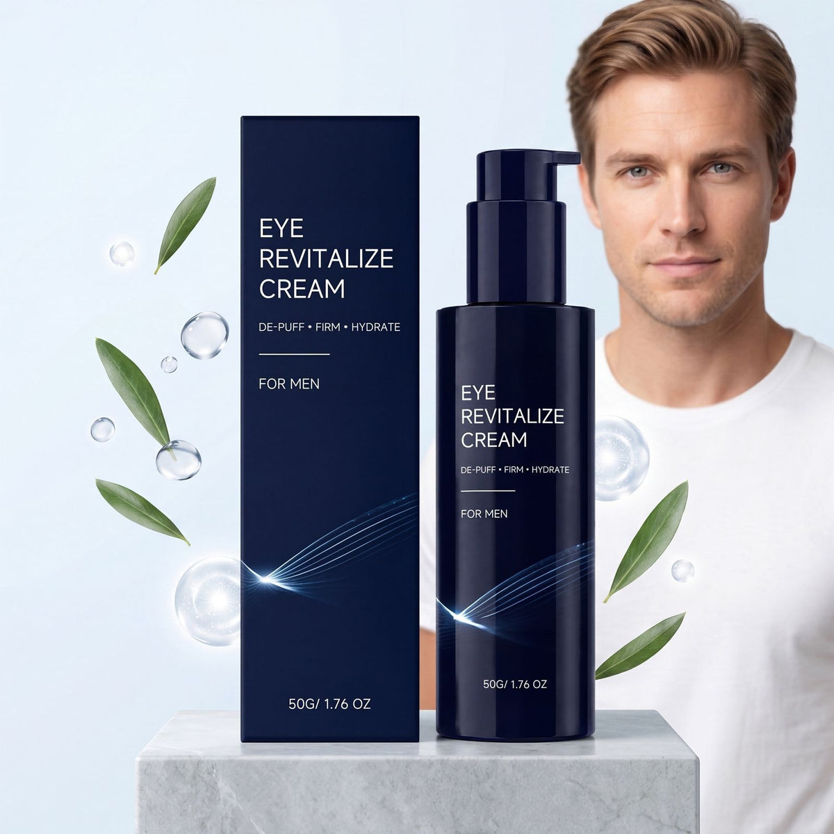 Men's Revitalizing Eye Cream - Hydrating 50G Skin Care for Eye Area
