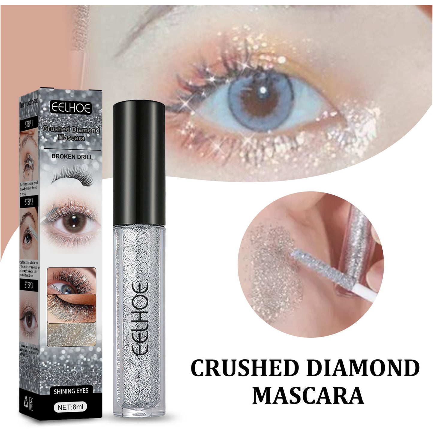 Diamond Fragment Mascara Primer - Quick-Drying, Non-Smudging Eye Makeup Base