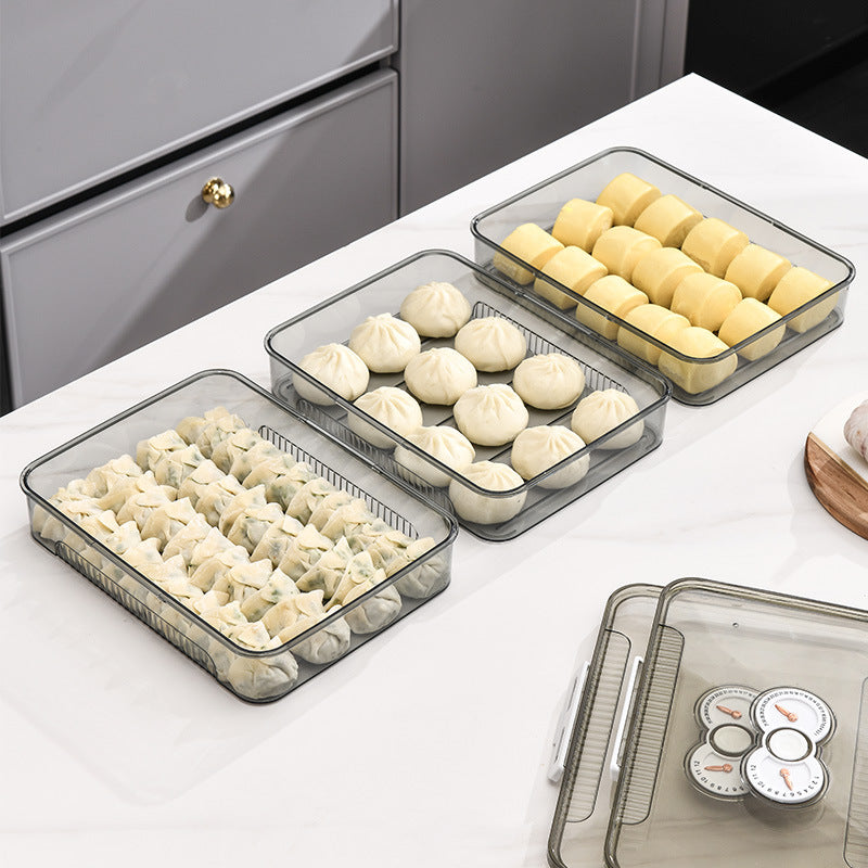 Food Grade Airtight Dumpling Storage Box - Freezer Safe, Multi-Layer Containers