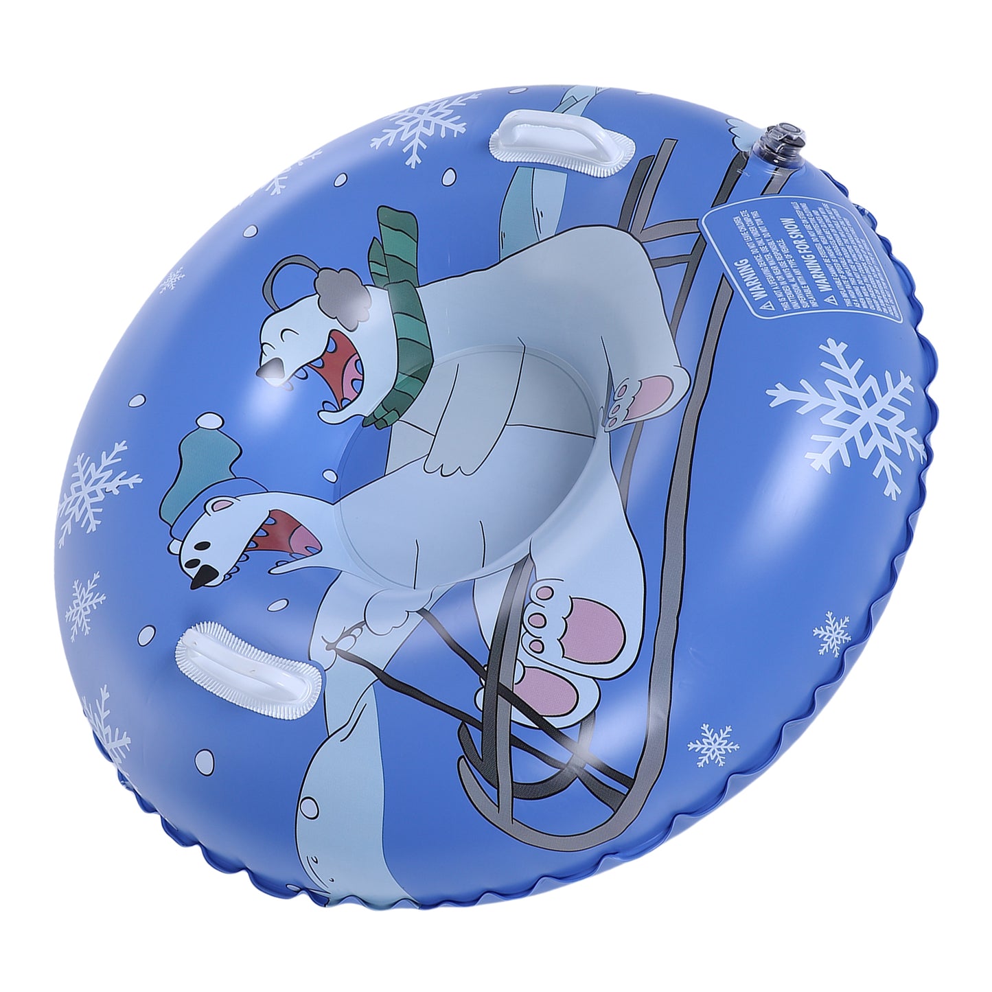Inflatable Snow Tube Thickened Bottom 36 Inch Kids Sled With Handles