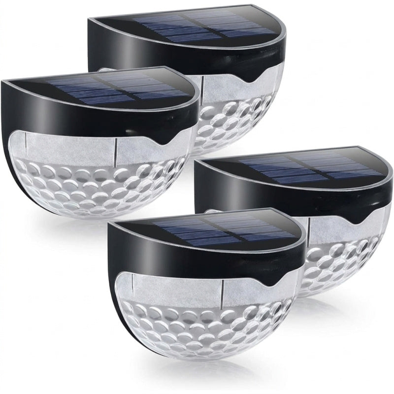 12 PCS RGB Solar Fence Lights - Waterproof Outdoor Wall Deck Step Lighting