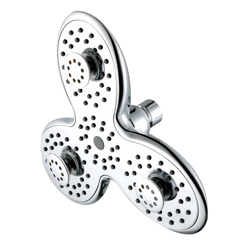 Plastic Multi-Mode Pressurized Shower Head - Silver Bathroom Fixture