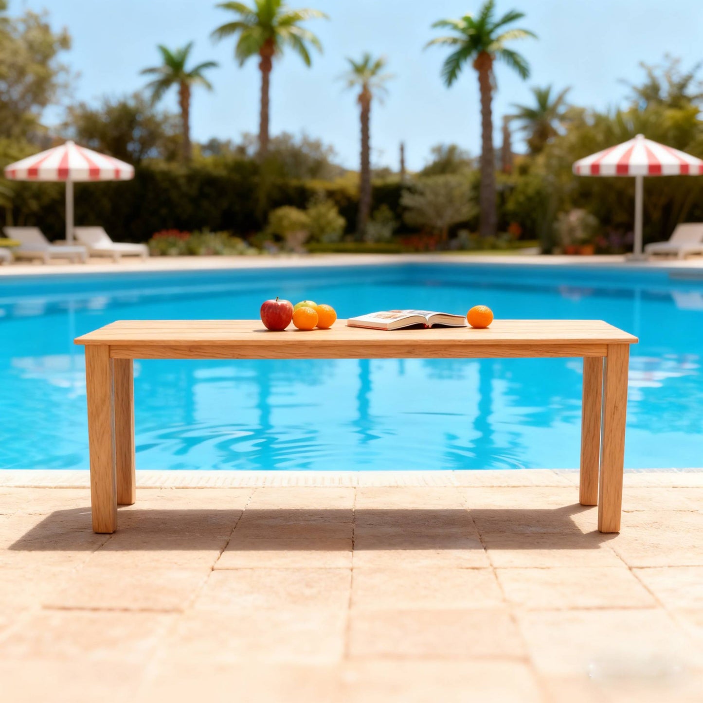 68.9-Inch Simple High-Quality Dining Table For Outdoor Picnics &