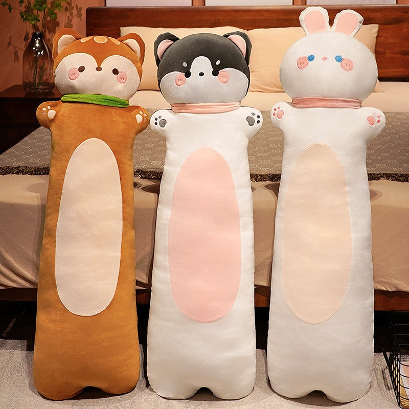 Cartoon Animal Sleeping Pillow with Polyester Fiber Fill - Soft Cozy Cushion