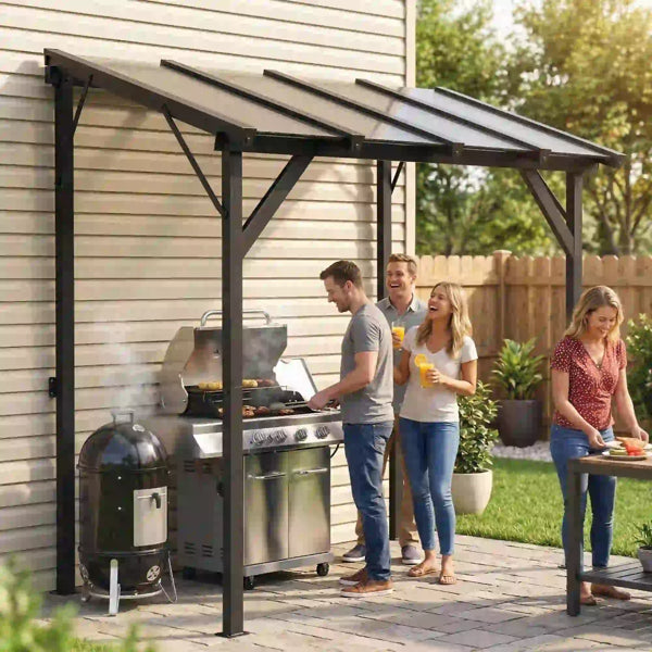 Hardtop Grill Gazebo with UPF50+ Canopy - Dark Gray