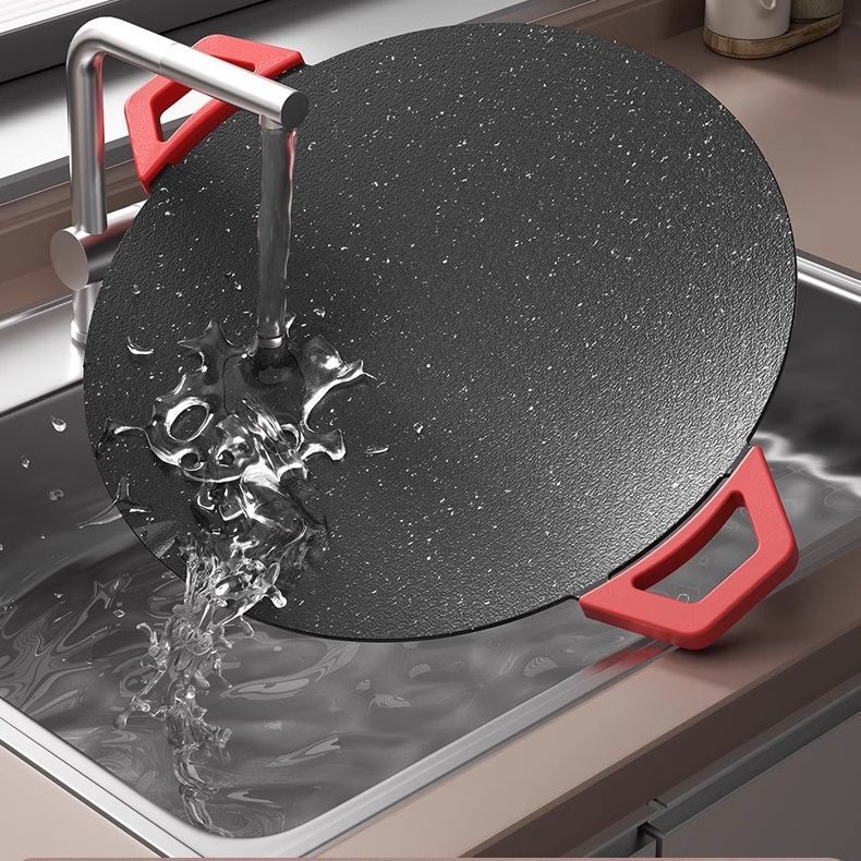 Korean Style Smoke-Free Barbecue Griddle for Home Use - Round Hot Plate