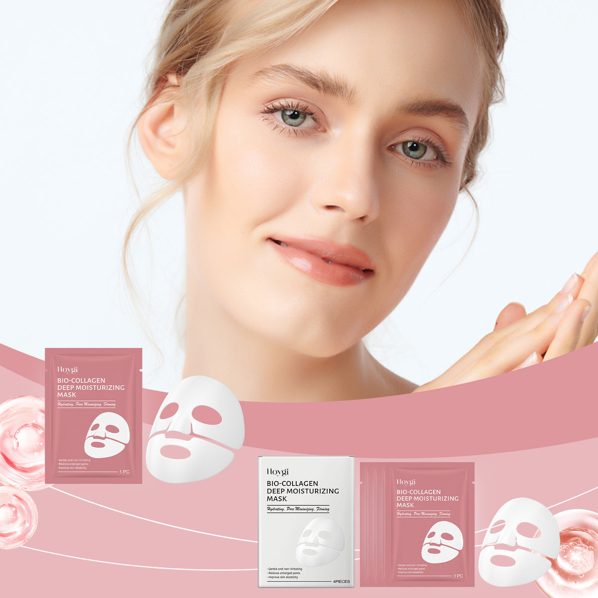 Collagen Deep Moisturizing Facial Mask Pack - Hydrating Skin Care Sheet