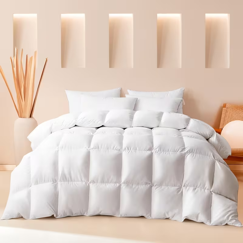 All Season Cooling Comforter - Premium Down Alternative Duvet Insert - Reversible Design
