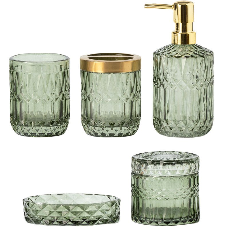 Luxury Glass Dispenser Set for Bathroom Lotion & Hand Soap