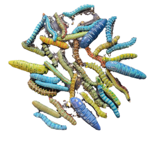 Caterpillar Hair Clip Set - 12 Pieces