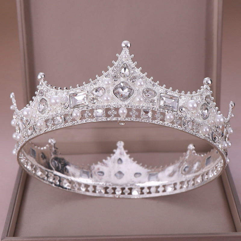 Rhinestone Pearl Crown Headband