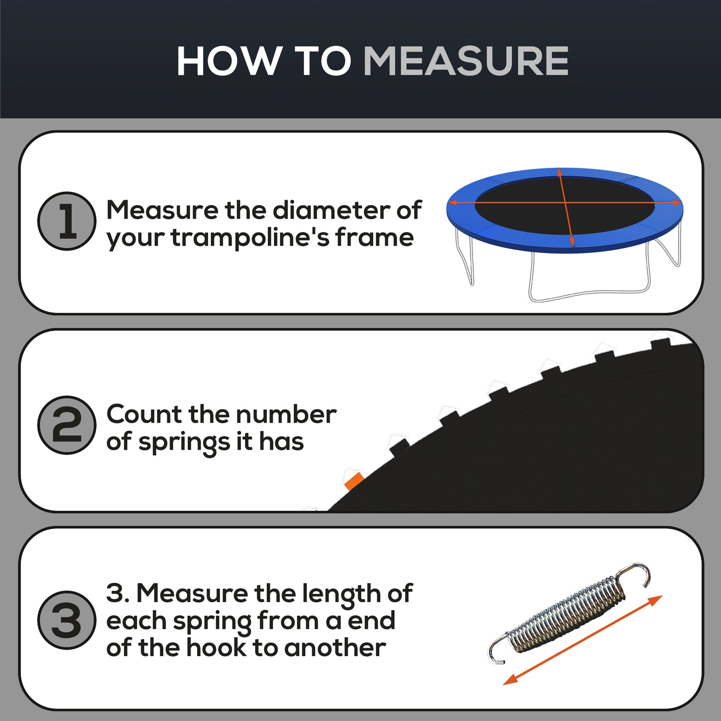 Trampoline Replacement Mat for 12' Frame - Black, 72 V-Rings