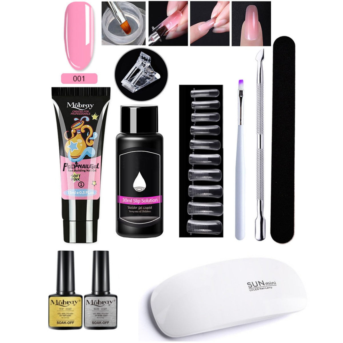 Nail Art Resin Extender Kit - 12 Colors