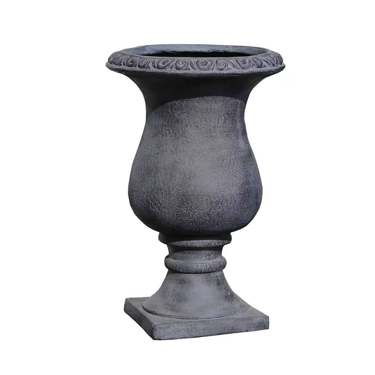 Antique Black Garden Planter - Magnesium Oxide, 26.38" x 16.53"