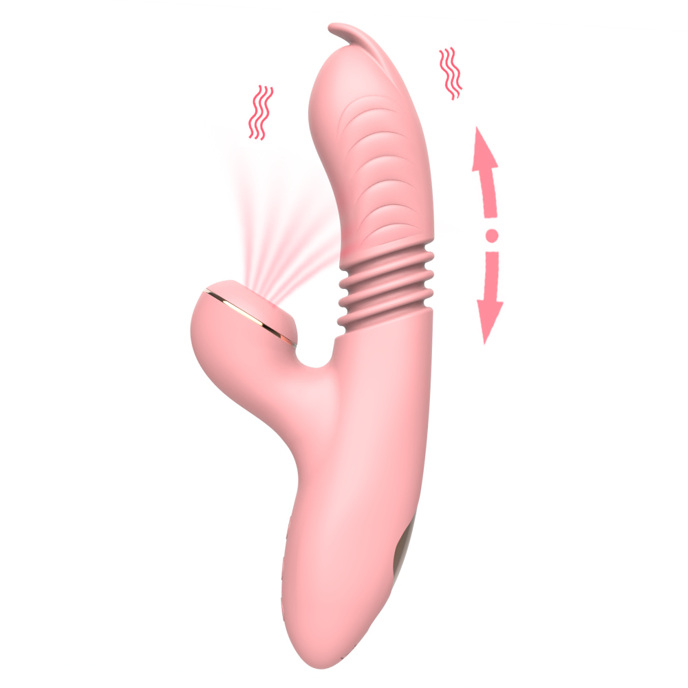 Thrusting G-Spot Vibrator - Pink Vibrating Dildo for Women