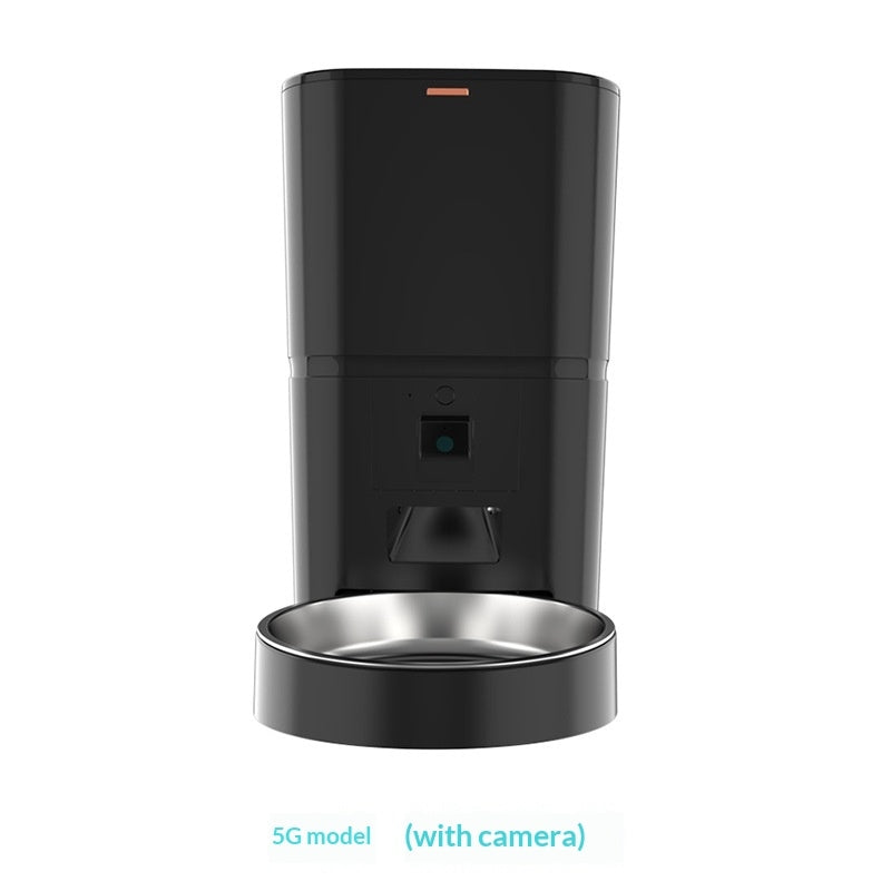 Pet Video Camera With Adjustable Feeding Dispenser for Dogs and Cats