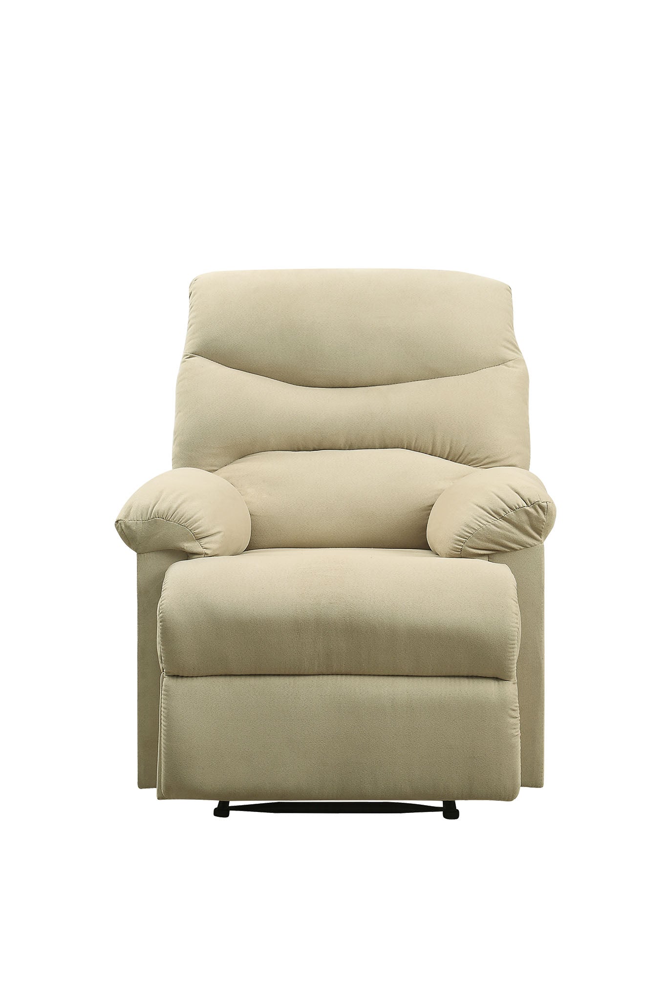 Beige Microfiber Motion Recliner - Comfortable & Stylish Design