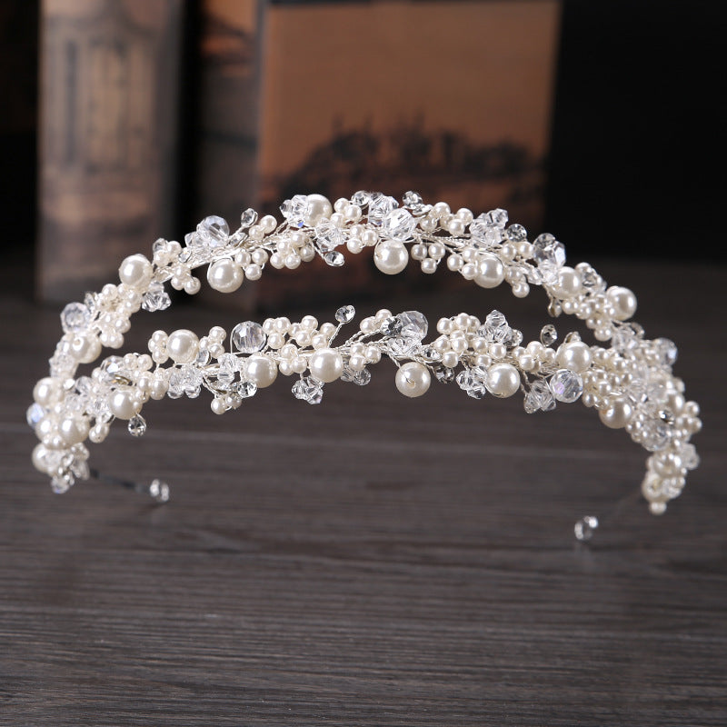 Women's Double Row Ceramic Hairpin - White
