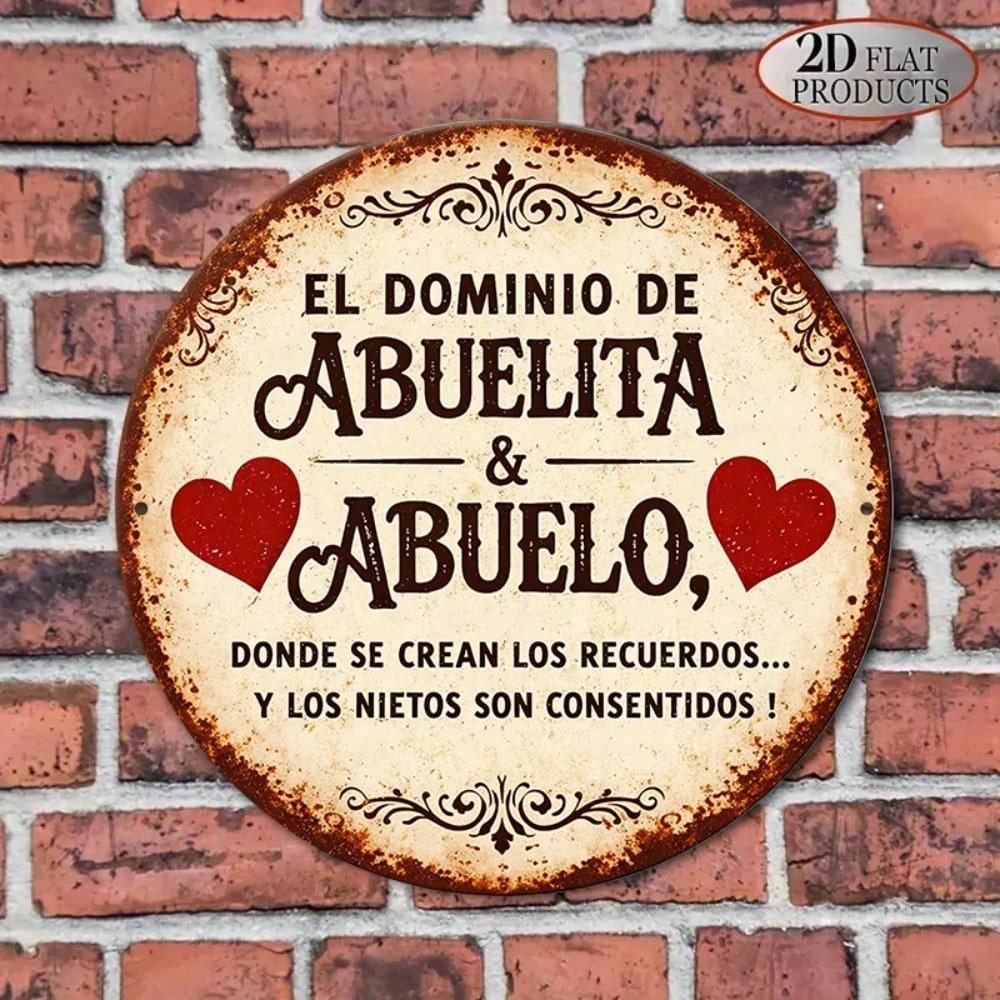Creating Memories Round Sign - 8x8in Tin Decor