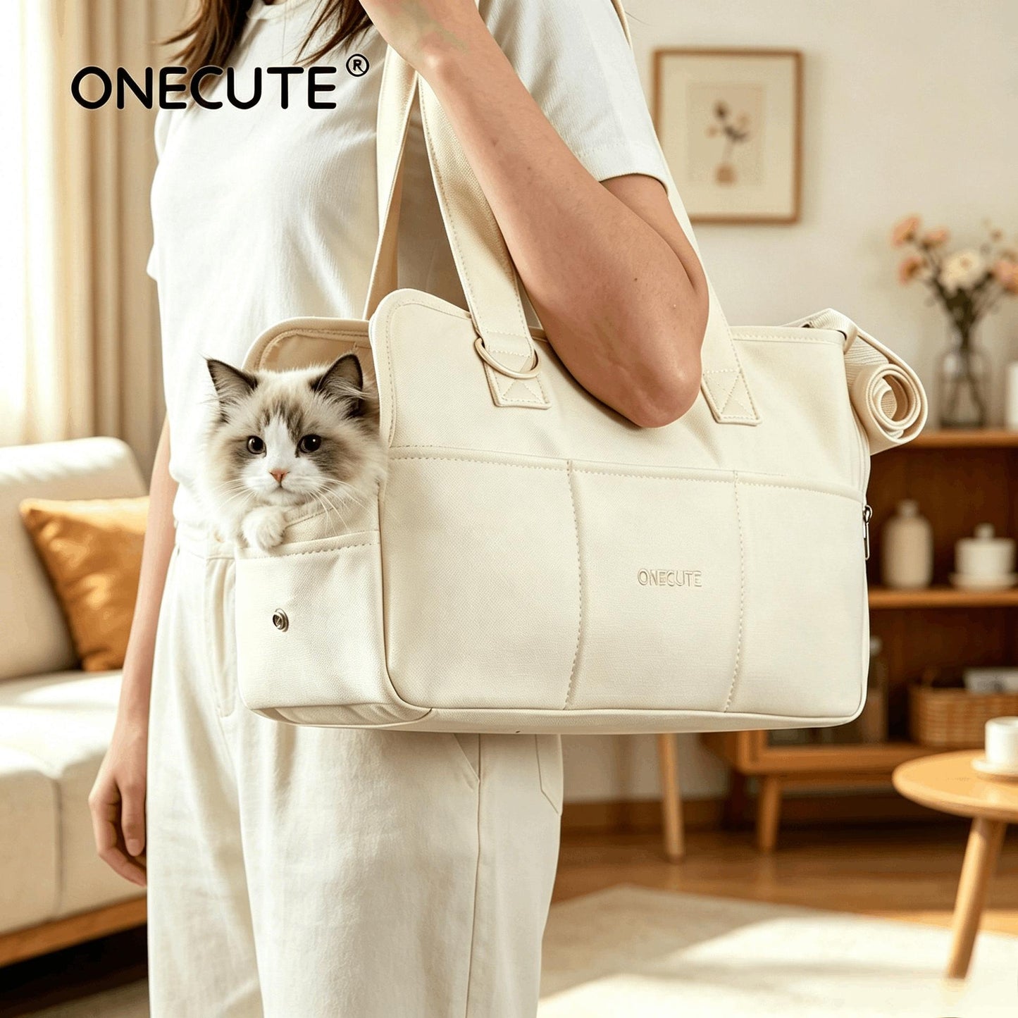 Breathable Pet Carrier Bag for Cats and Small Dogs - Lightweight & Portable