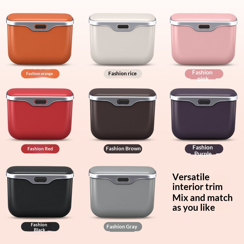 Car Trash Can Hanging Storage Bin Multi-Functional Interior Organizer