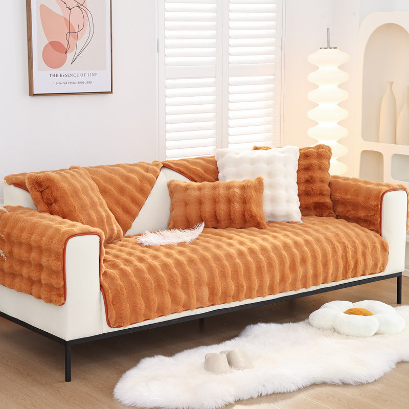 Warm Plush Bubble Pillowcase - Soft Square Pillow Cover for Home & Decor