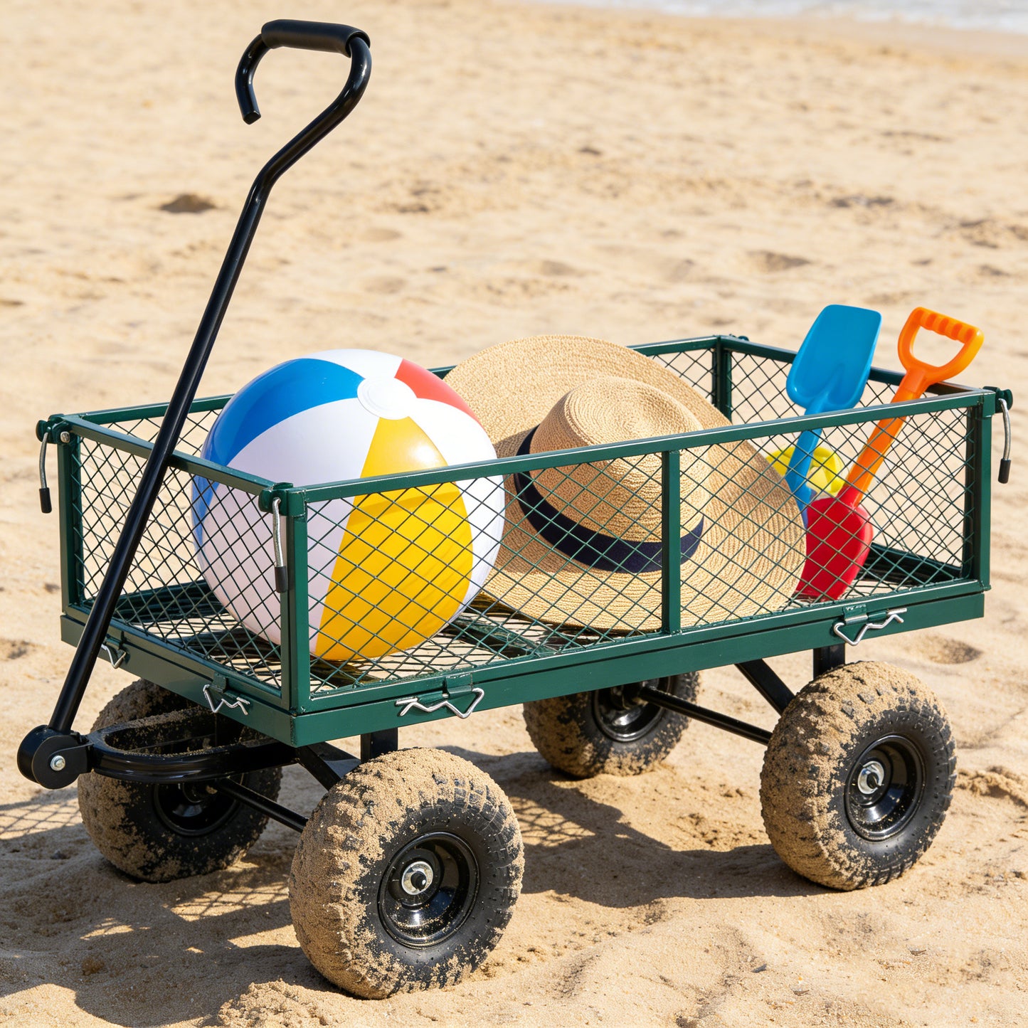 Wagon Cart Garden Trucks Make It Easier To Transport Firewood Green