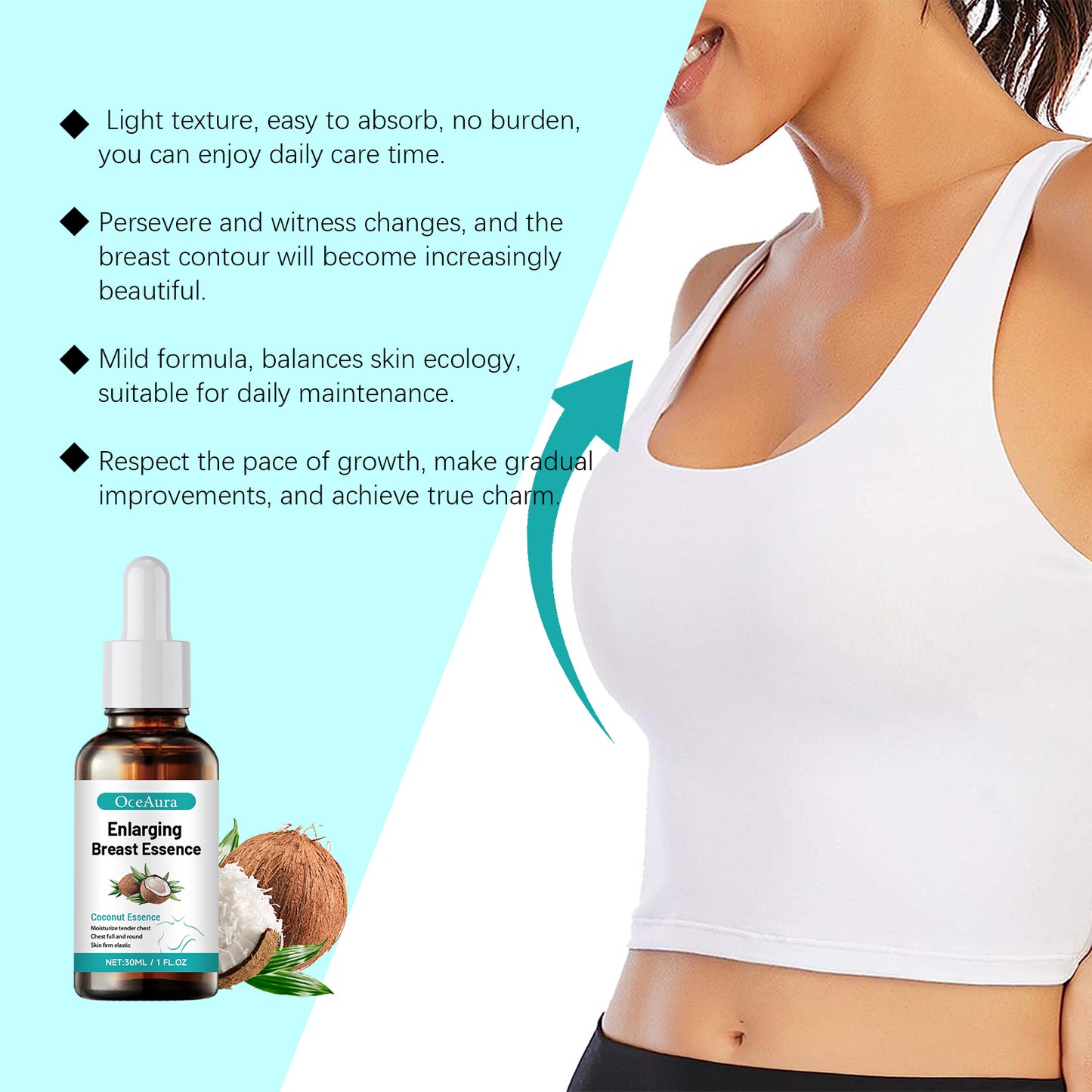 Firming Breast Enhancement Serum - Moisturizing & Smoothing Body Care - 30ml
