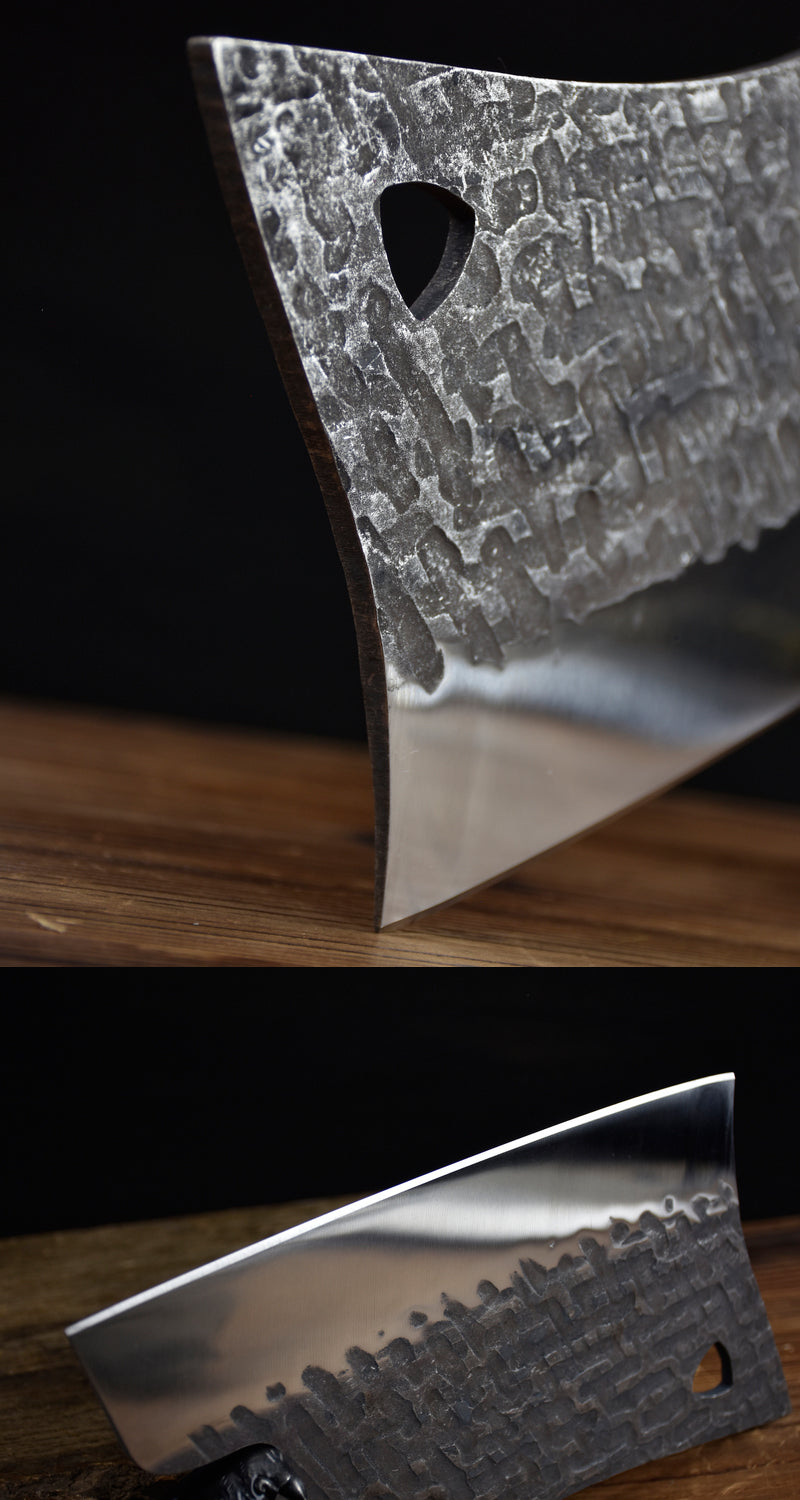 Tiger Head Bone Chopping Knife with Round Handle - Kitchen Meat Cleaver